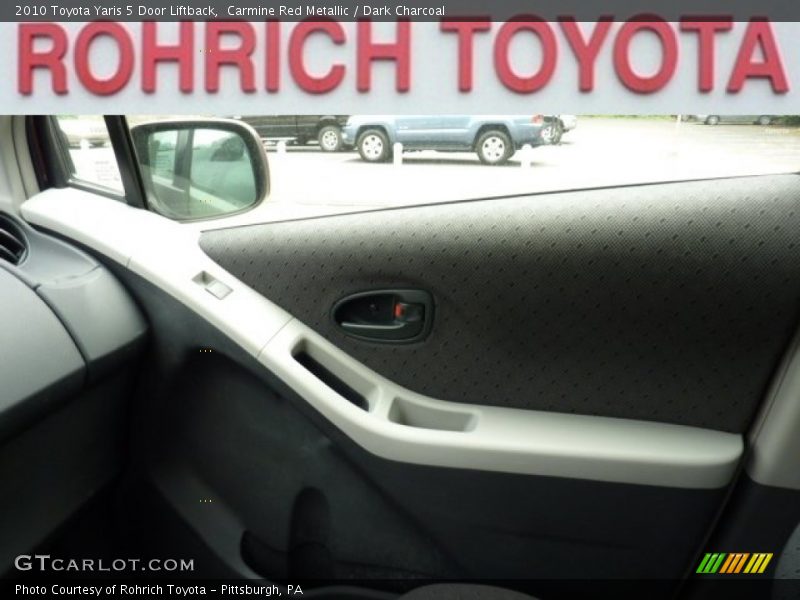 Carmine Red Metallic / Dark Charcoal 2010 Toyota Yaris 5 Door Liftback