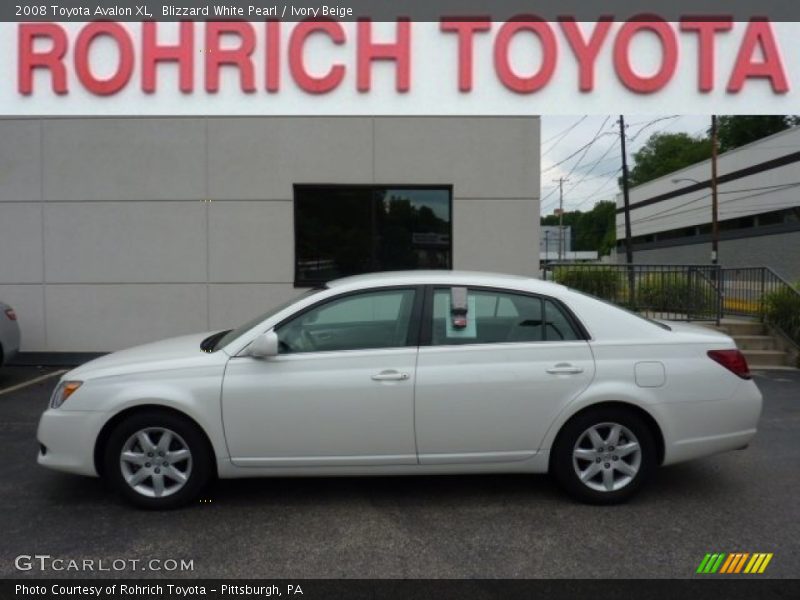 Blizzard White Pearl / Ivory Beige 2008 Toyota Avalon XL