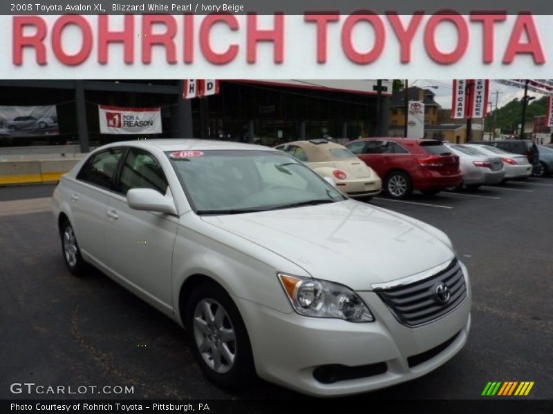 Blizzard White Pearl / Ivory Beige 2008 Toyota Avalon XL
