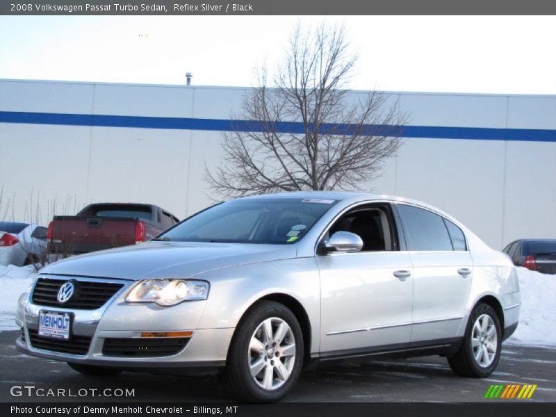 Reflex Silver / Black 2008 Volkswagen Passat Turbo Sedan