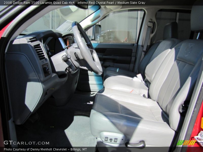 Inferno Red Crystal Pearl / Medium Slate Gray 2008 Dodge Ram 3500 Laramie Quad Cab 4x4
