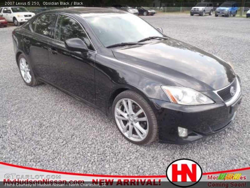 Obsidian Black / Black 2007 Lexus IS 250