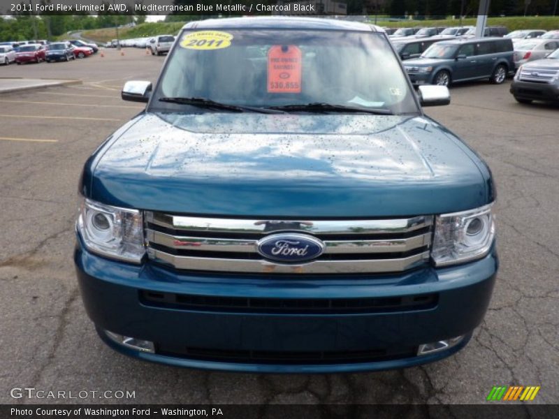Mediterranean Blue Metallic / Charcoal Black 2011 Ford Flex Limited AWD