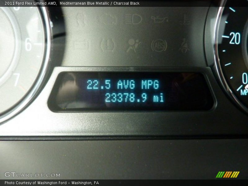 Mediterranean Blue Metallic / Charcoal Black 2011 Ford Flex Limited AWD