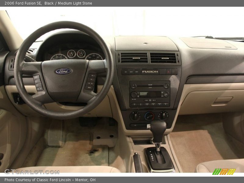 Black / Medium Light Stone 2006 Ford Fusion SE