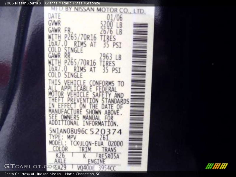 Granite Metallic / Steel/Graphite 2006 Nissan Xterra X