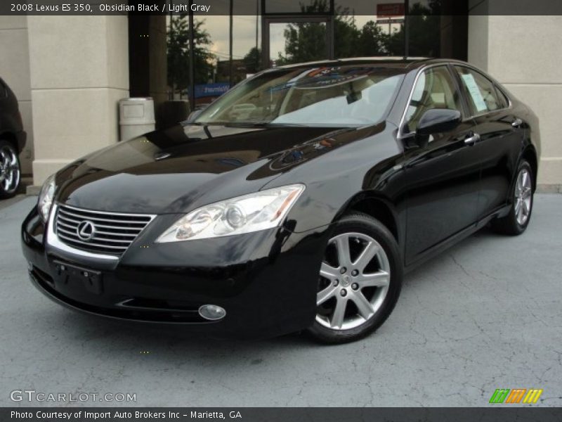 Obsidian Black / Light Gray 2008 Lexus ES 350