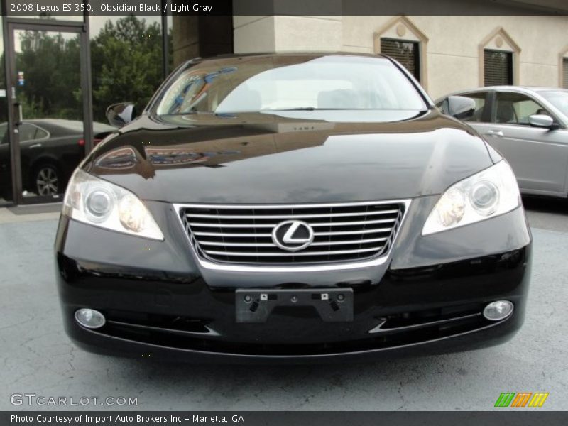 Obsidian Black / Light Gray 2008 Lexus ES 350