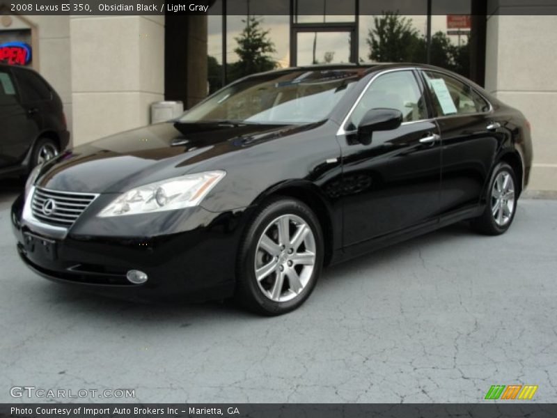 Obsidian Black / Light Gray 2008 Lexus ES 350