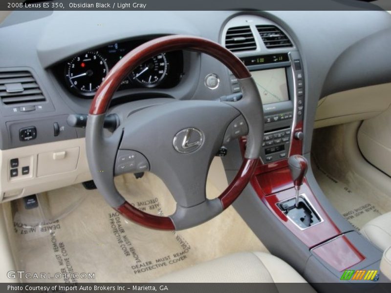 Obsidian Black / Light Gray 2008 Lexus ES 350