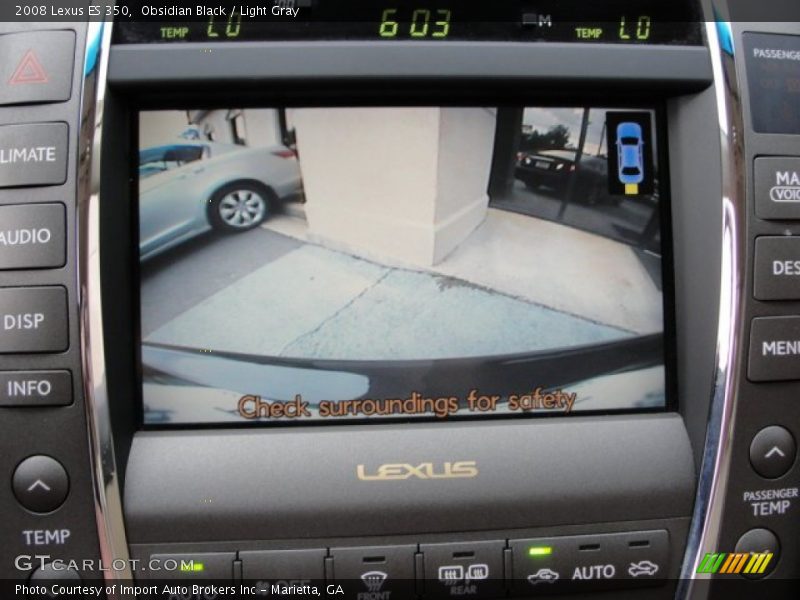 Obsidian Black / Light Gray 2008 Lexus ES 350