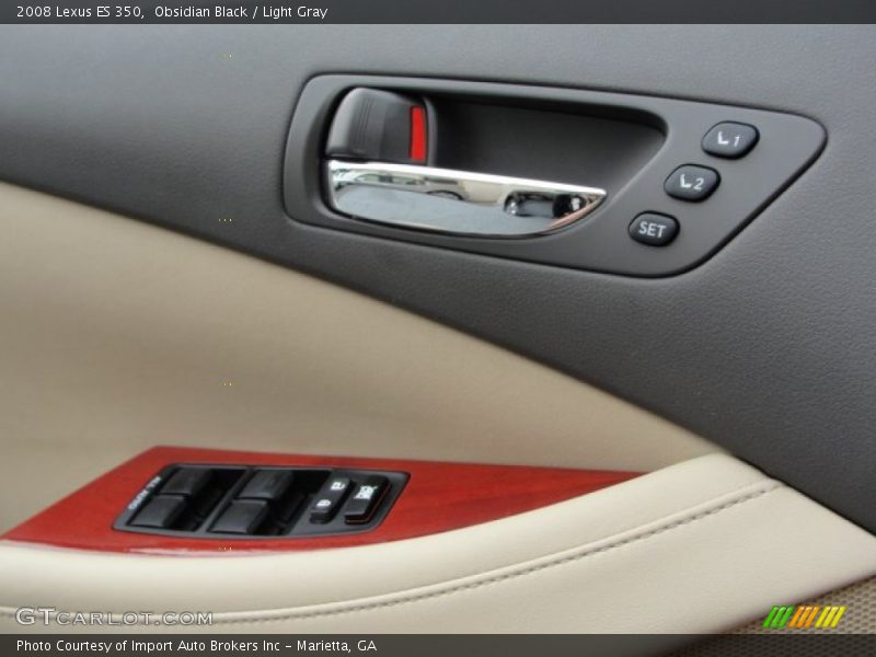 Obsidian Black / Light Gray 2008 Lexus ES 350