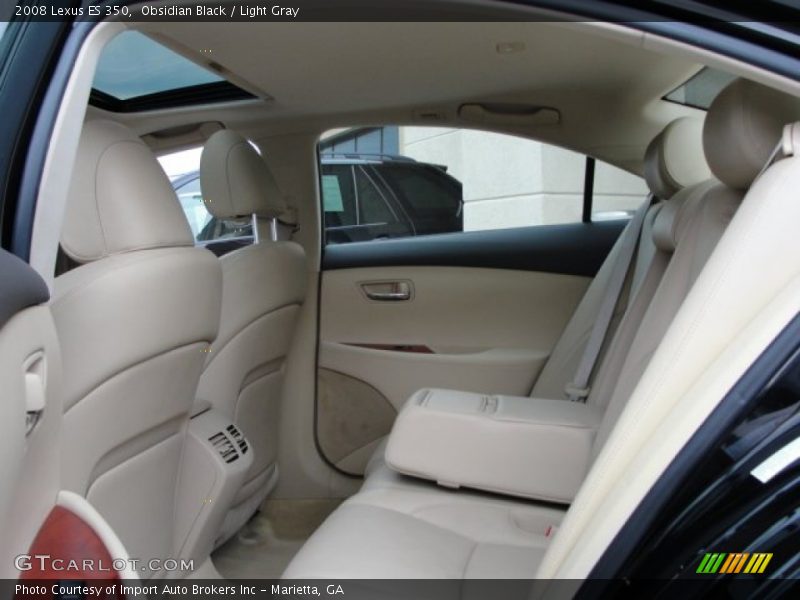 Obsidian Black / Light Gray 2008 Lexus ES 350