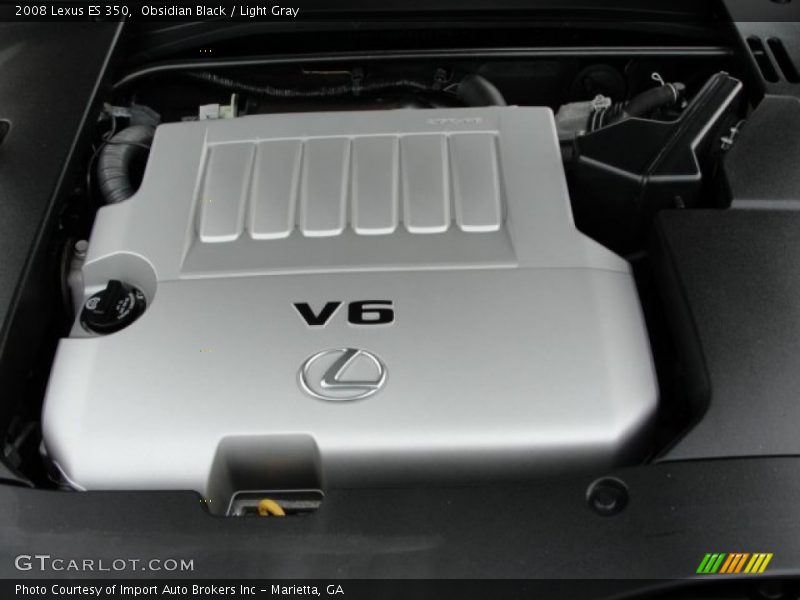 Obsidian Black / Light Gray 2008 Lexus ES 350