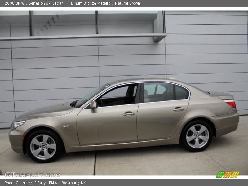 Platinum Bronze Metallic / Natural Brown 2008 BMW 5 Series 528xi Sedan