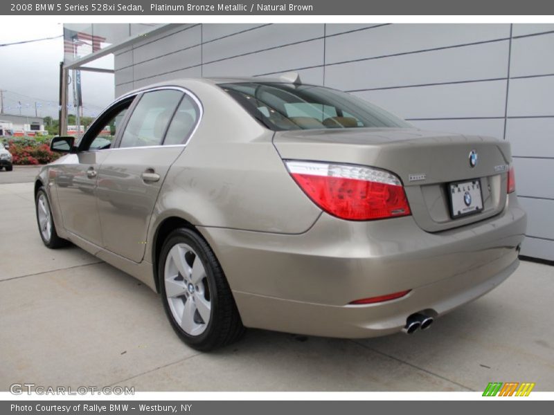 Platinum Bronze Metallic / Natural Brown 2008 BMW 5 Series 528xi Sedan