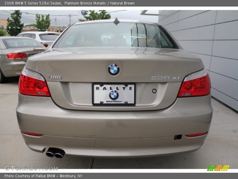Platinum Bronze Metallic / Natural Brown 2008 BMW 5 Series 528xi Sedan