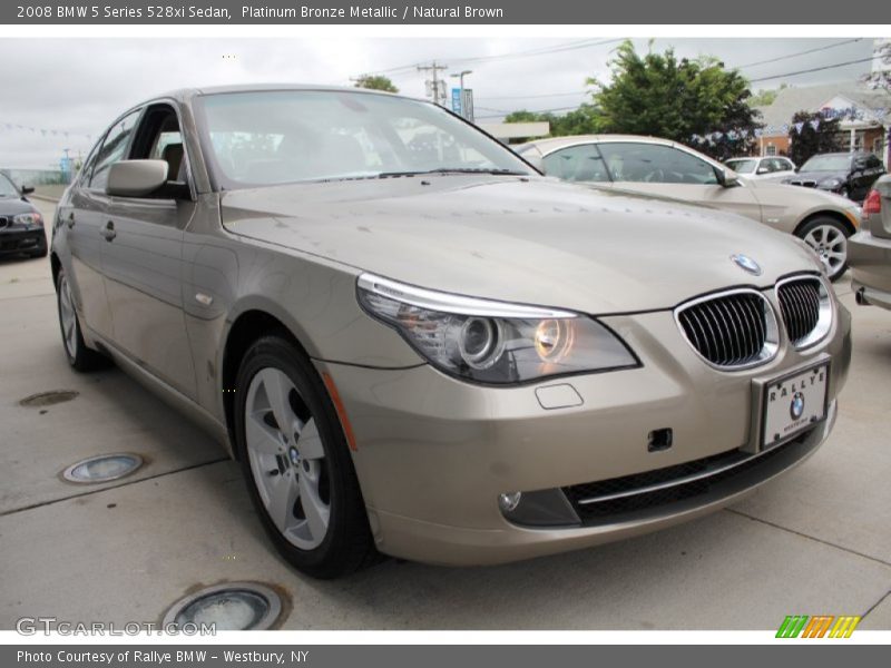 Platinum Bronze Metallic / Natural Brown 2008 BMW 5 Series 528xi Sedan