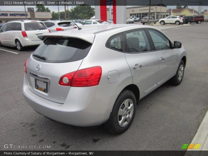 Silver Ice Metallic / Black 2011 Nissan Rogue S AWD