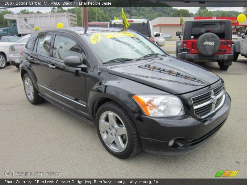 Black / Pastel Pebble Beige 2007 Dodge Caliber R/T AWD