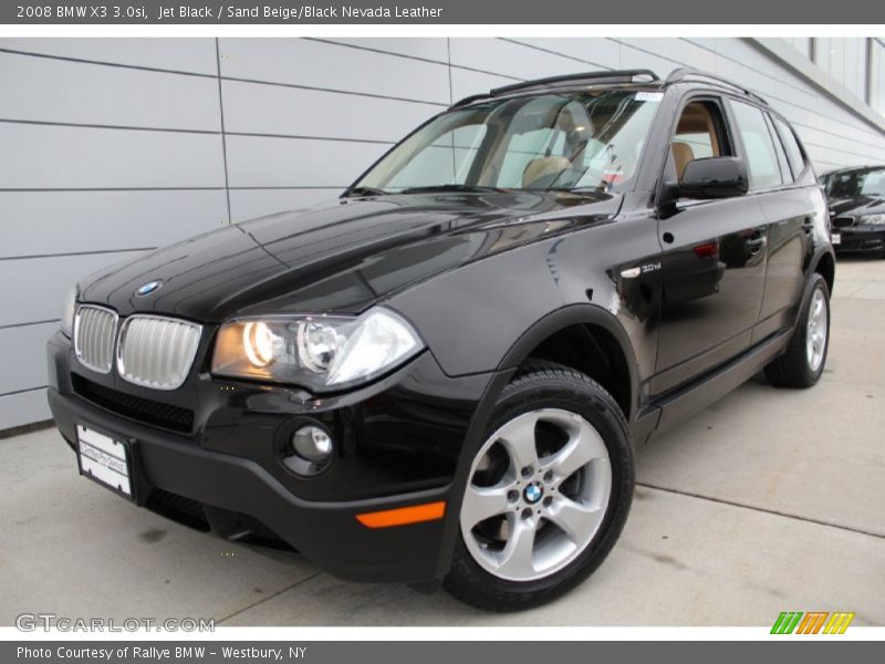 Jet Black / Sand Beige/Black Nevada Leather 2008 BMW X3 3.0si