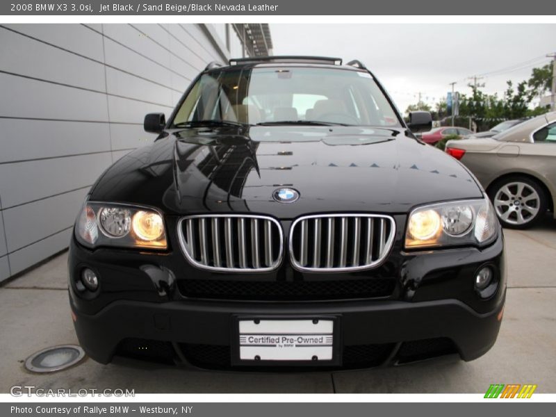 Jet Black / Sand Beige/Black Nevada Leather 2008 BMW X3 3.0si