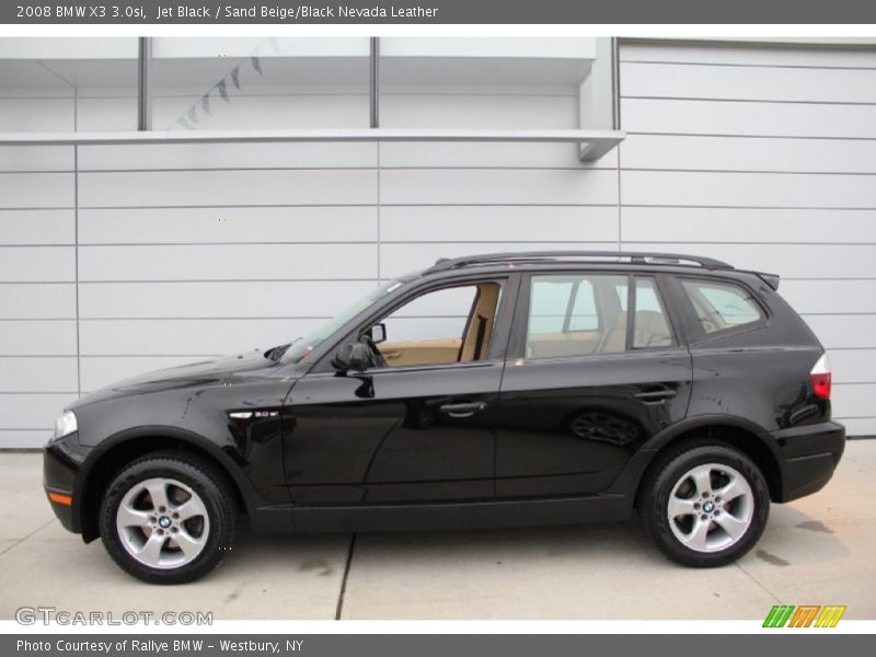 Jet Black / Sand Beige/Black Nevada Leather 2008 BMW X3 3.0si