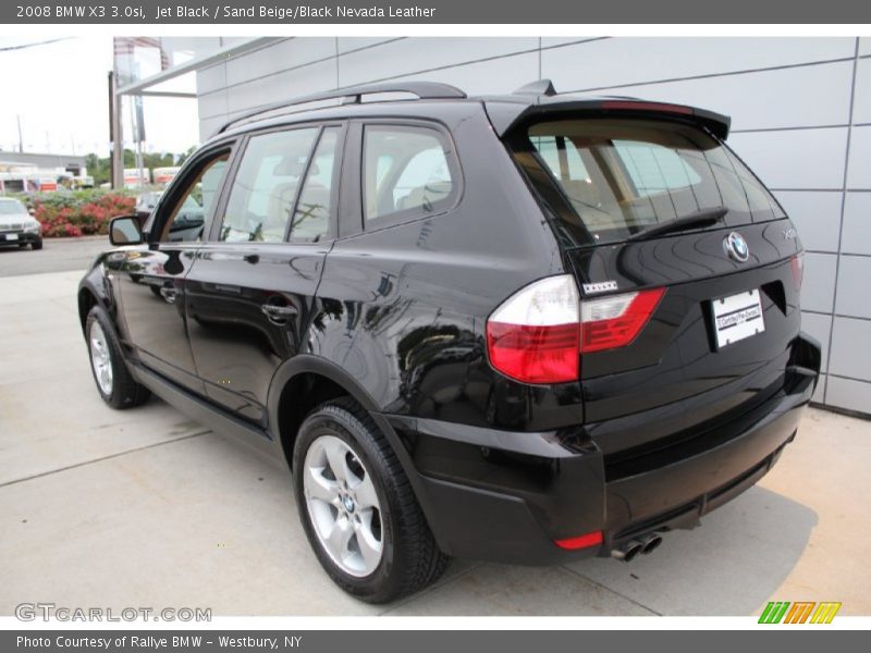 Jet Black / Sand Beige/Black Nevada Leather 2008 BMW X3 3.0si