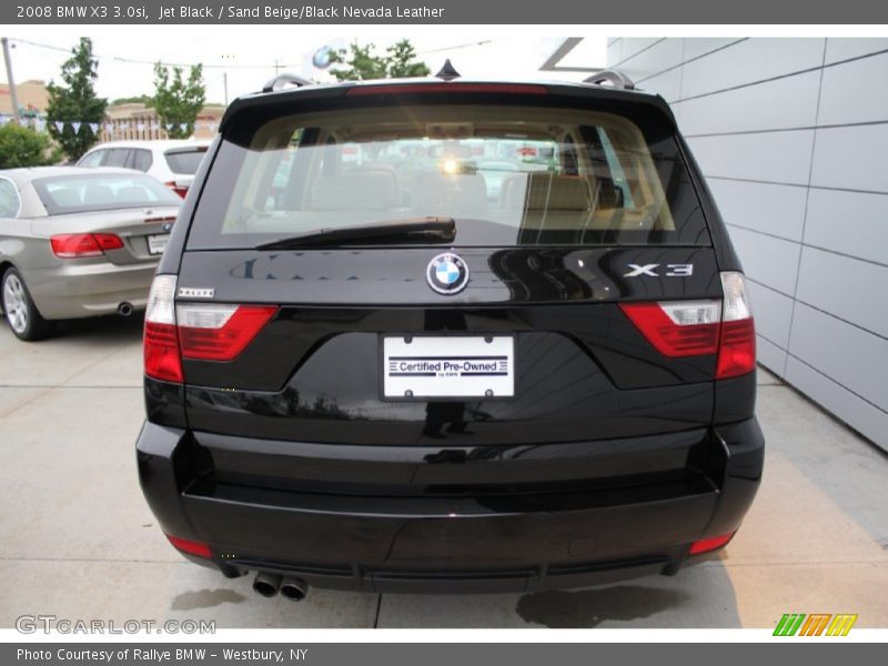 Jet Black / Sand Beige/Black Nevada Leather 2008 BMW X3 3.0si