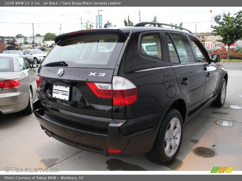 Jet Black / Sand Beige/Black Nevada Leather 2008 BMW X3 3.0si