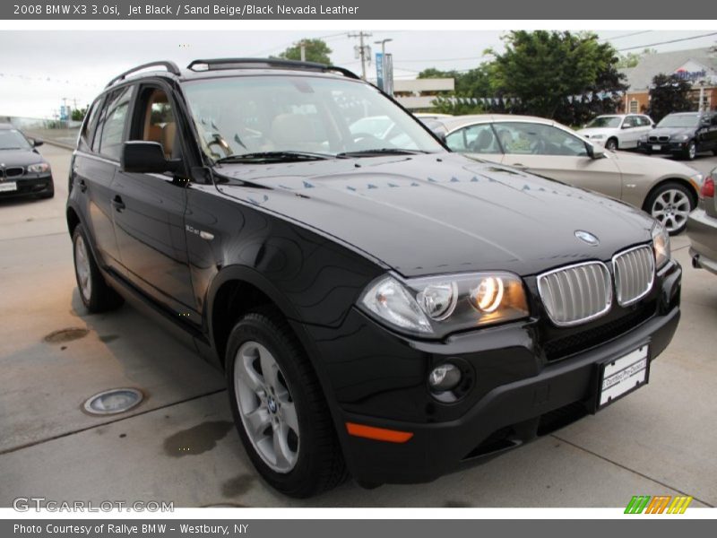 Jet Black / Sand Beige/Black Nevada Leather 2008 BMW X3 3.0si