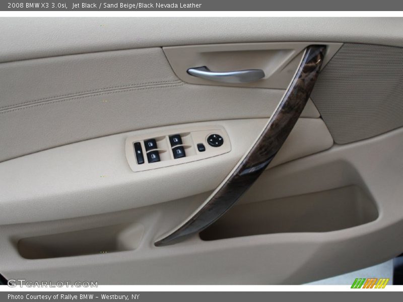 Jet Black / Sand Beige/Black Nevada Leather 2008 BMW X3 3.0si