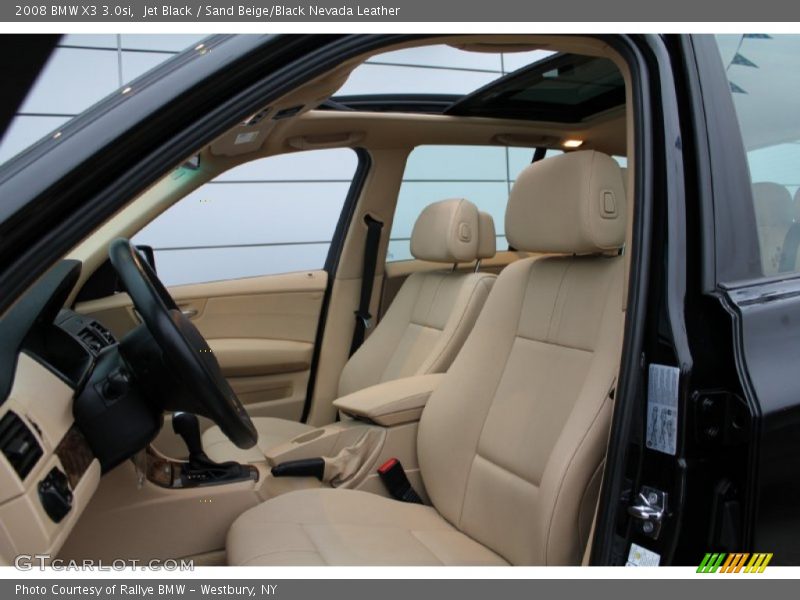Jet Black / Sand Beige/Black Nevada Leather 2008 BMW X3 3.0si