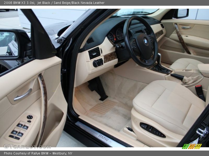 Jet Black / Sand Beige/Black Nevada Leather 2008 BMW X3 3.0si
