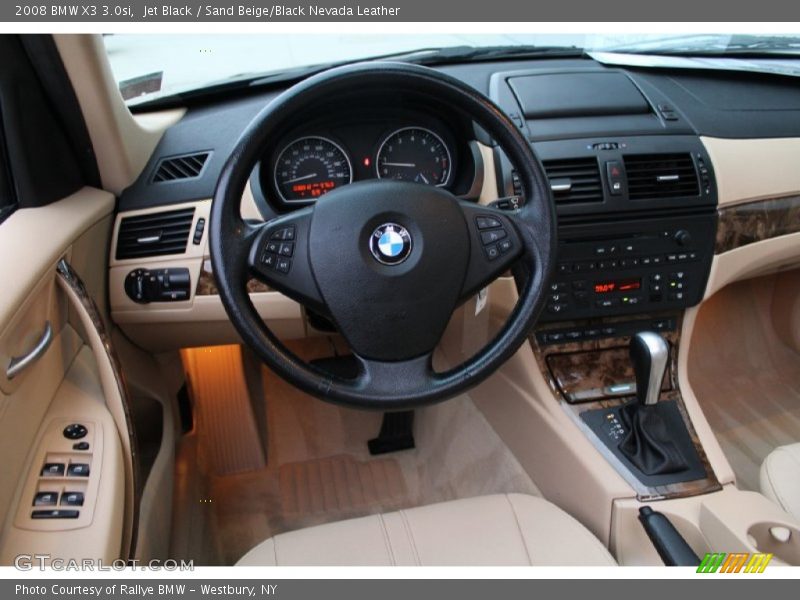 Jet Black / Sand Beige/Black Nevada Leather 2008 BMW X3 3.0si
