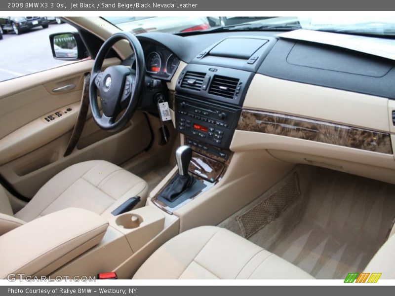Jet Black / Sand Beige/Black Nevada Leather 2008 BMW X3 3.0si