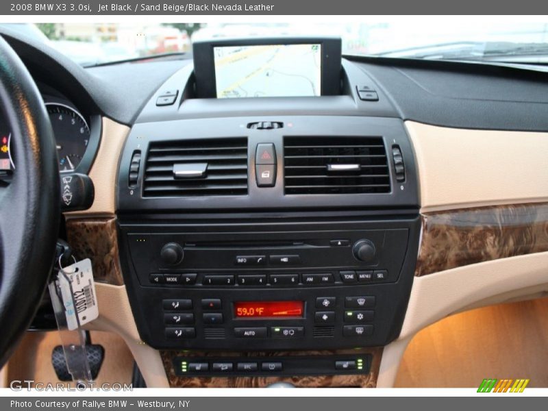 Jet Black / Sand Beige/Black Nevada Leather 2008 BMW X3 3.0si