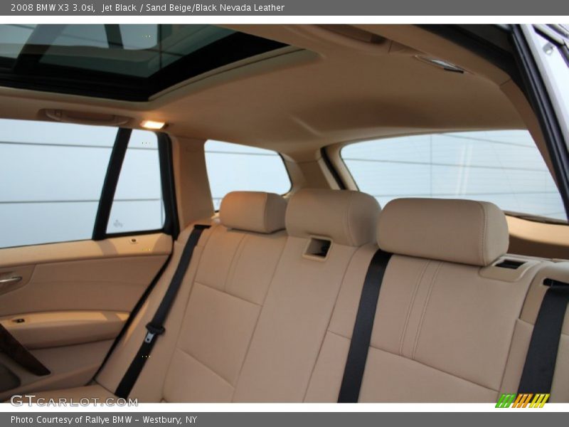 Jet Black / Sand Beige/Black Nevada Leather 2008 BMW X3 3.0si