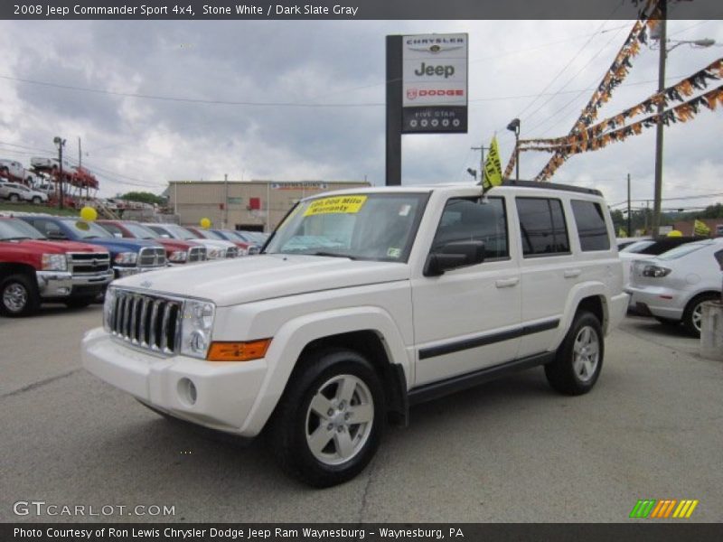 Stone White / Dark Slate Gray 2008 Jeep Commander Sport 4x4
