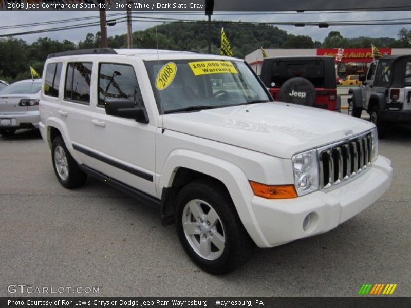 Stone White / Dark Slate Gray 2008 Jeep Commander Sport 4x4