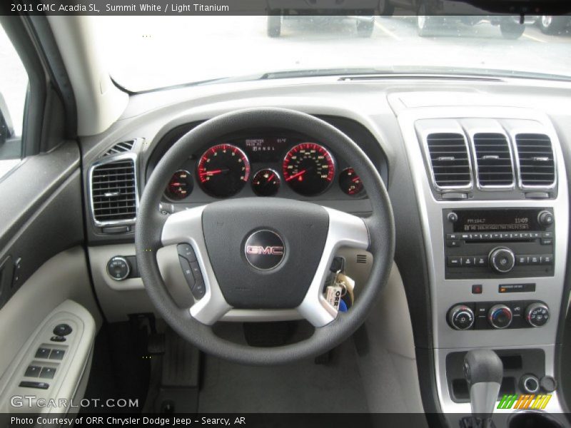 Summit White / Light Titanium 2011 GMC Acadia SL