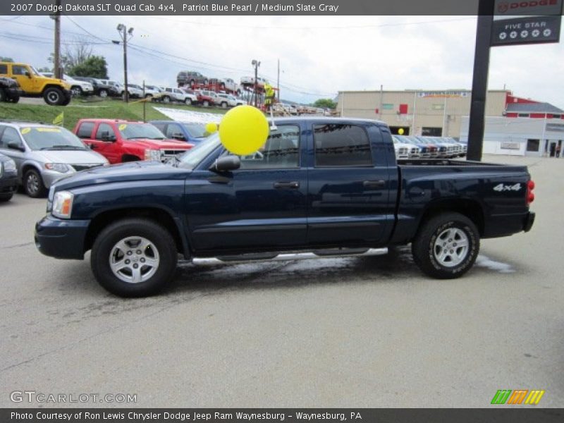 Patriot Blue Pearl / Medium Slate Gray 2007 Dodge Dakota SLT Quad Cab 4x4