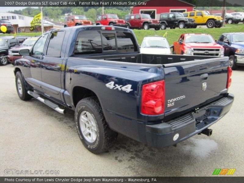 Patriot Blue Pearl / Medium Slate Gray 2007 Dodge Dakota SLT Quad Cab 4x4