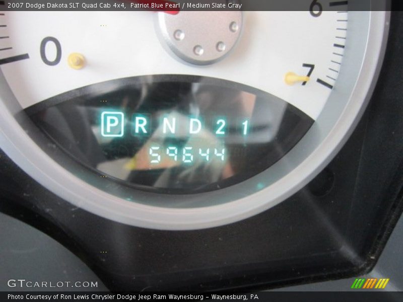 Patriot Blue Pearl / Medium Slate Gray 2007 Dodge Dakota SLT Quad Cab 4x4