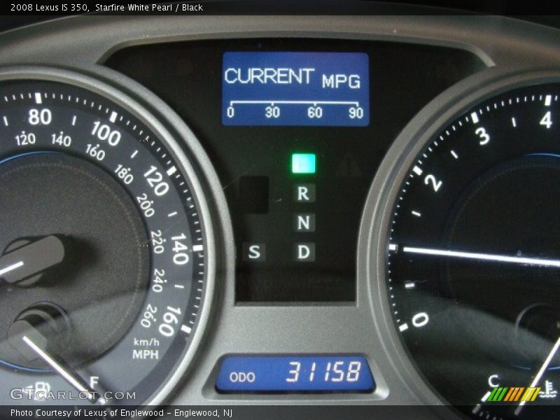 Starfire White Pearl / Black 2008 Lexus IS 350
