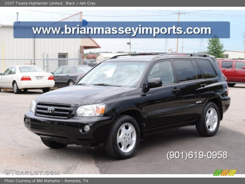 Black / Ash Gray 2007 Toyota Highlander Limited
