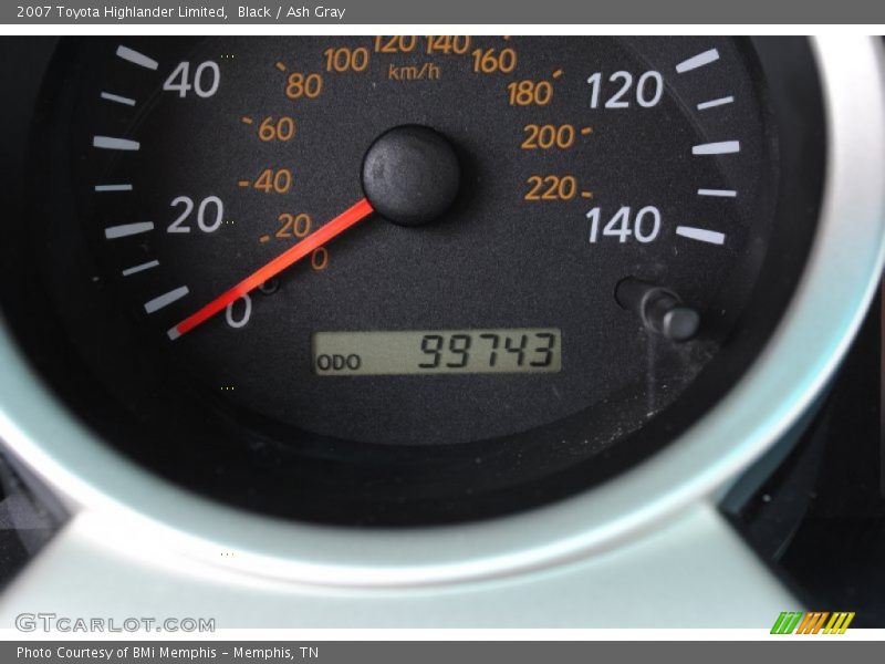 Black / Ash Gray 2007 Toyota Highlander Limited