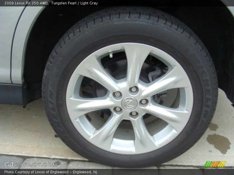Tungsten Pearl / Light Gray 2009 Lexus RX 350 AWD