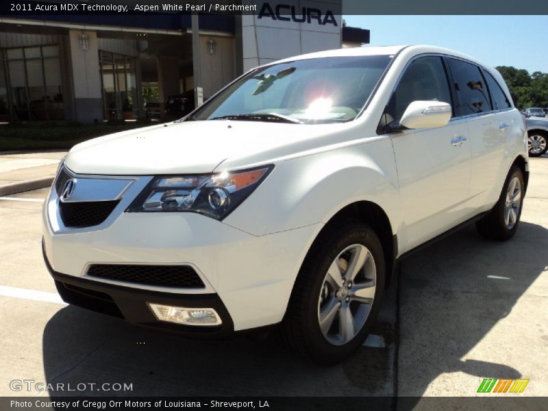 Aspen White Pearl / Parchment 2011 Acura MDX Technology
