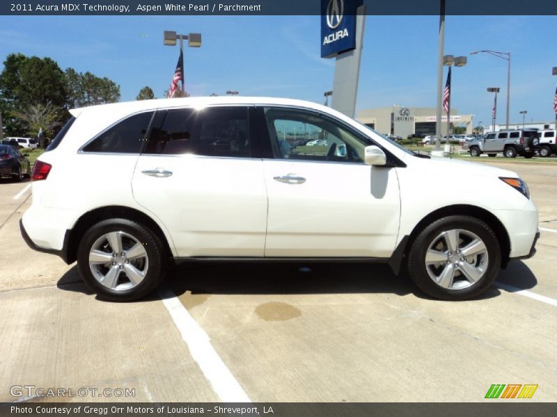 Aspen White Pearl / Parchment 2011 Acura MDX Technology